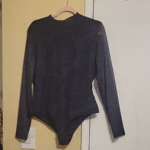 Selena Official Merchandise Chic Black Long Sleeve Mockneck Body Blouse Size XXL